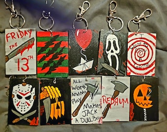 Hand Painted Horror Keychain