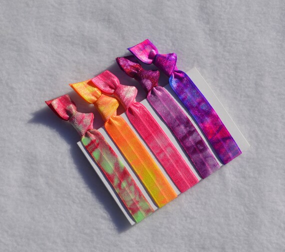 Color Vibe Tie Dye Hair Ties Etsy