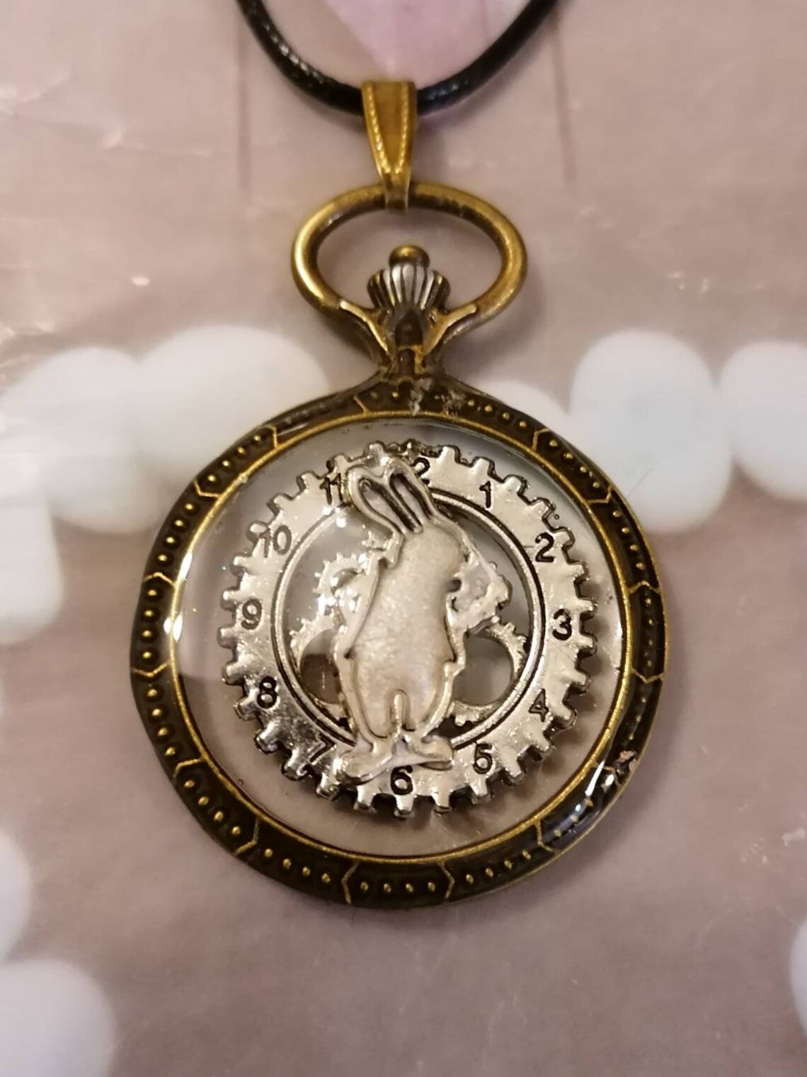 The White Rabbit Brass Pocket Watch Style Steampunk Pendant Etsy
