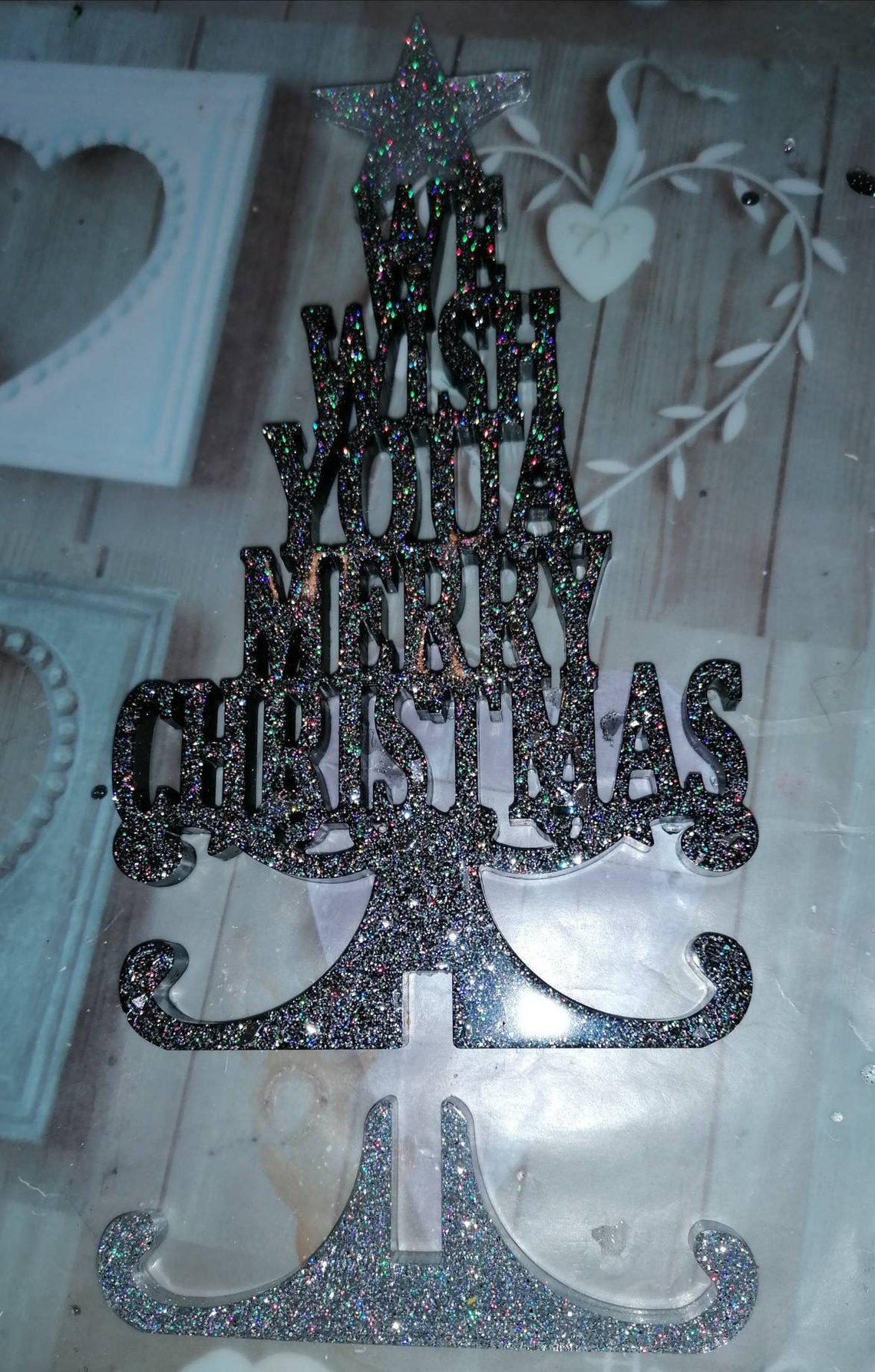 We wish you a merry gothmas mini christmas tree black and  etsy