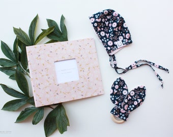Season's Waltz Modern Baby Book. Baby Keepsake. Baby memory book. toddler keepsake. baby journal. keepsake. scrapbook