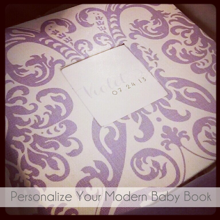 MODERN Baby Book // Personalized name insert for your baby Etsy