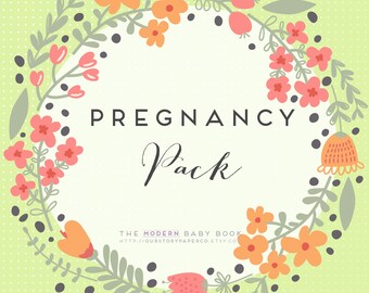MODERN Baby Book // Pregnancy Add-on Pack// newborn keepsake. baby book. baby keepsake. memory book. baby shower gift