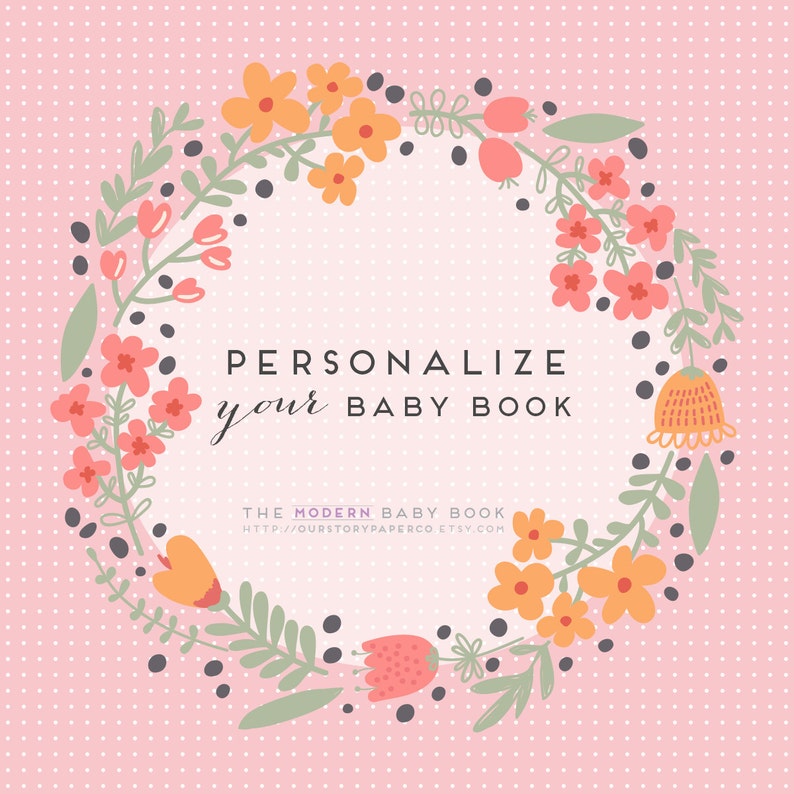 MODERN Baby Book // Personalized Name Insert for Your Baby Etsy Australia