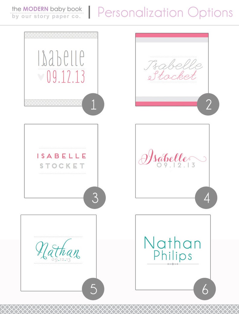 MODERN Baby Book // Personalized Name Insert for Your Baby Etsy Australia