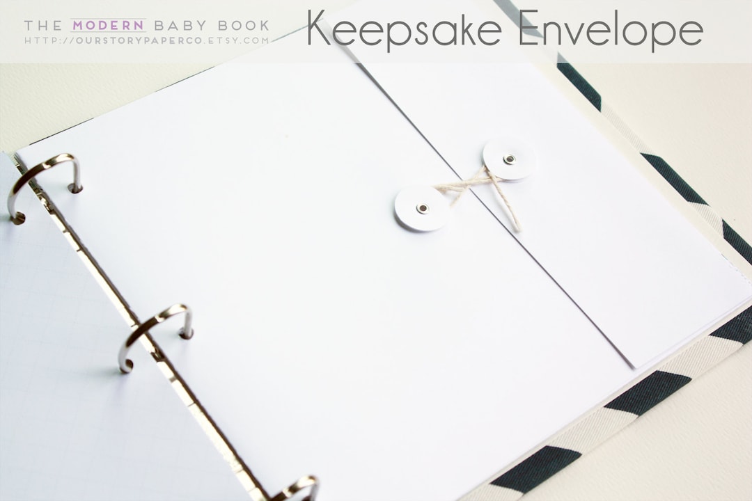MODERN Baby Book // Keepsake Envelope. Newborn Keepsake. Baby Etsy