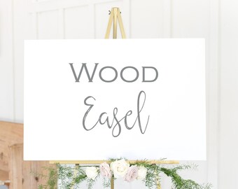 Wedding Easel, Wood Easel for Canvas, Easel for Wedding, Gold Wedding Easel, Floor Display Easel, Wood Easel for Wedding Sign