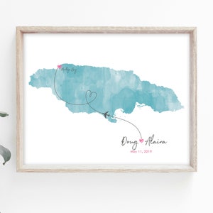 Customizable Destination Wedding Map Print, Wedding Gift Map, Engagement gift, gift for bride to be and groom. Fiancée Gift