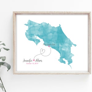 Wedding Guest Book Alternative, Watercolor Guest Book, Unique Guestbook, Canvas Guest Book Alternative, Costa Rica Wedding