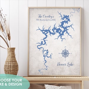 Lakehouse Decor, Customized Lake Map, Personalized Lake Map, Lake House Sign, Lake Sign, Lake House Decor, Custom Lake Map, Maps by Angie