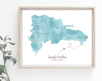 Wedding Guest Book Alternative, Any Destination Map, Honeymoon Travel Map, Bride & Groom Gift