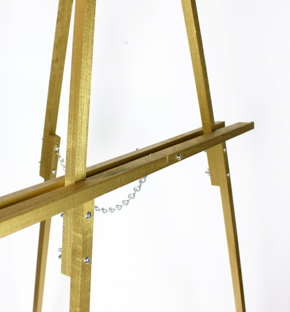 Gold Easel for Wedding, Floor Easel Stand for Wedding Sign, Solid Wood  Easle FREE SHIPPING 