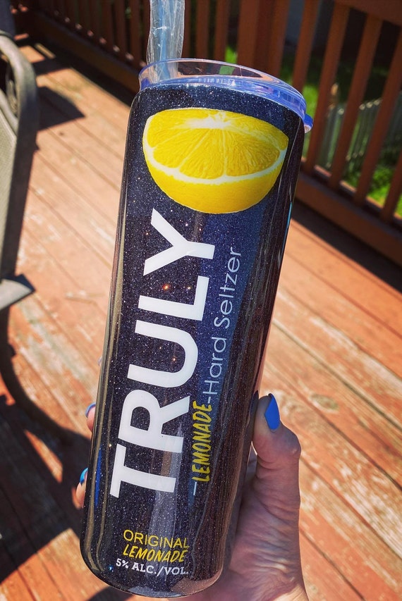Truly Original Lemonade Tumbler Glittered Etsy