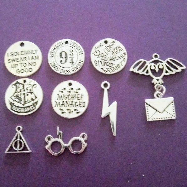 Potter style metal charms for Harry fans everywhere!