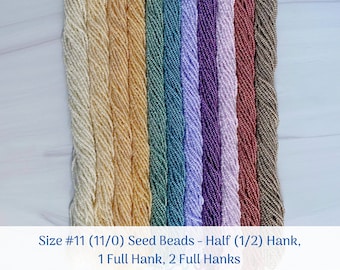 Size 11/0 (#11) Opaque Luster Preciosa Czech Glass Round Seed Beads - Sold in Half (1/2) Hank (18g), 1 Full Hank (36g), 2 Full Hanks (72g)