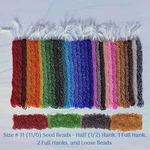 Size 11/0 (#11) Transparent Silver Lined Preciosa Czech Seed Beads - Sold in Half (1/2) Hank (18g), 1 Full Hank (36g), 2 Full Hanks (72g)