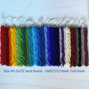 Size 6/0 (#6) Opaque Preciosa Czech Glass Round Seed Beads - Sizes: Half (1/2) Hank (72g), 1 Full Hank (144g) - Jewelry Beads, Waist Beads