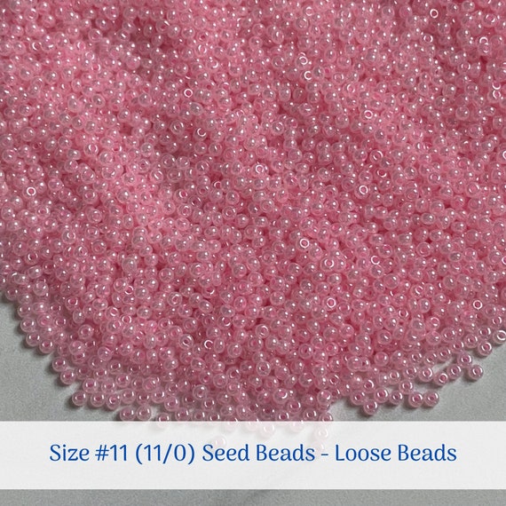 Ceylon Pink # 37173 Size 11/0 (#11) Loose Opaque Preciosa Czech Seed Beads - Half Hank (18g), 1 Hank (36g), 2 Hanks (72g), 3 Hanks (108g)