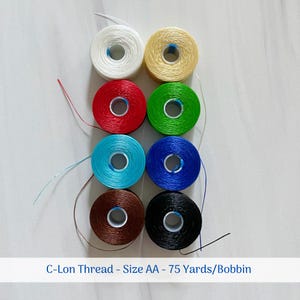 C-Lon® Thread - Size AA - 75 yards/spool - Sold in 1 or 2 Spool Packs