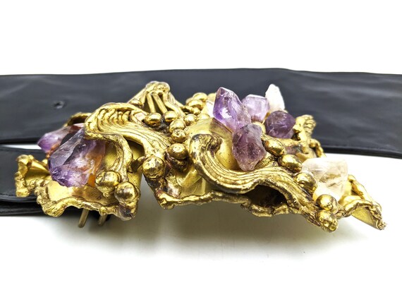 Vintage Huge Carvalhu Brutalist Raw Amethyst Quar… - image 7