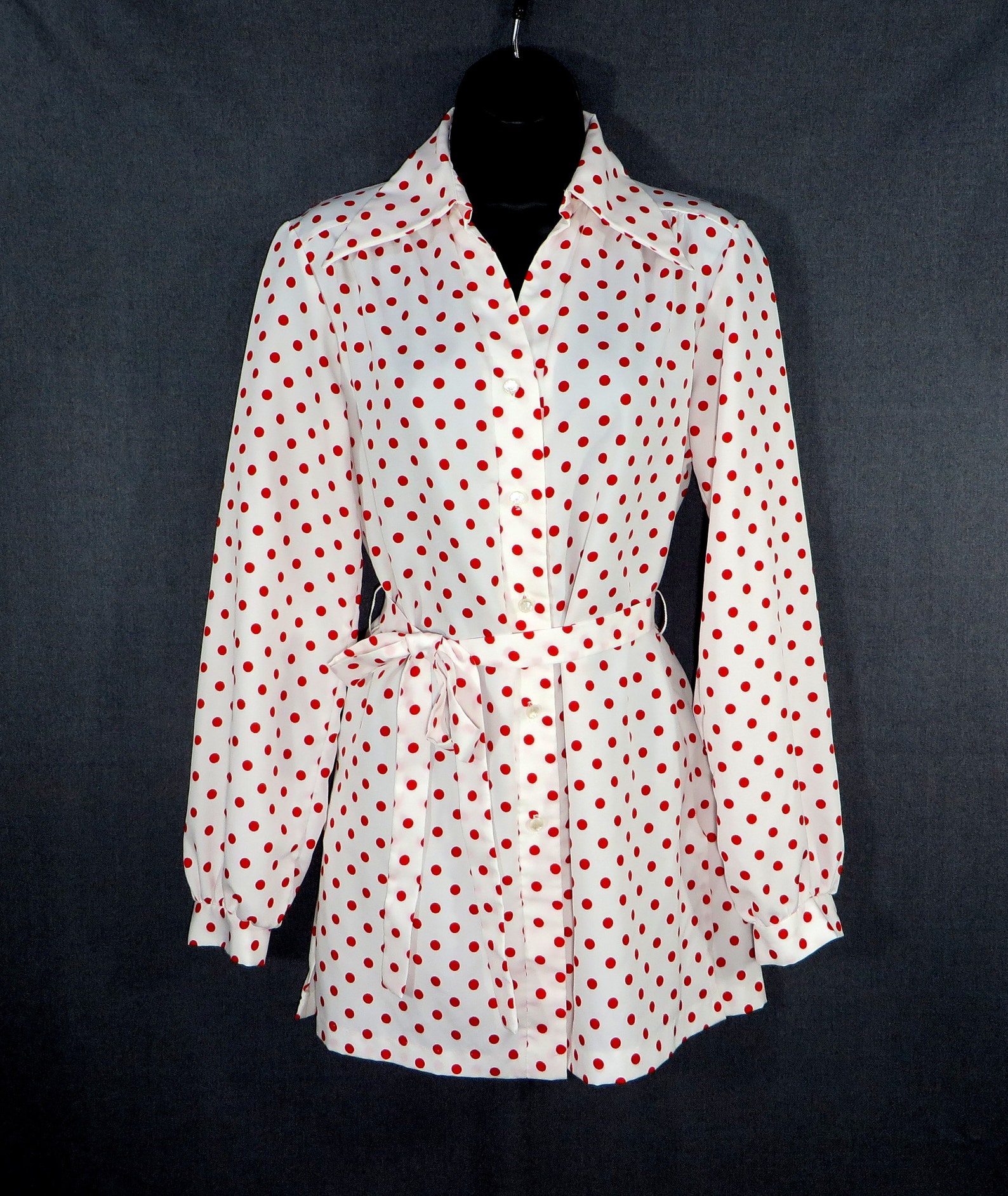 red and white polka dot pants