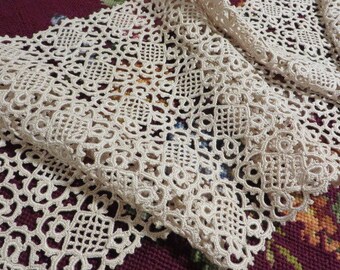 Battenberg Lace Table Runner Or Dresser Scarf Madeira Etsy