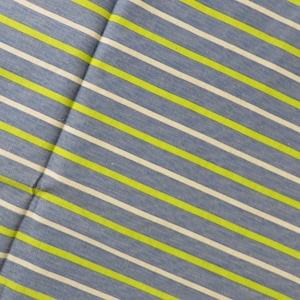 Gestreepte FEED SACK Vintage jaren 1940 // Stof voor naaien - Quilten 44&quot; bij 36&quot; // Kleuren: wit, limoengroen, licht denimblauw