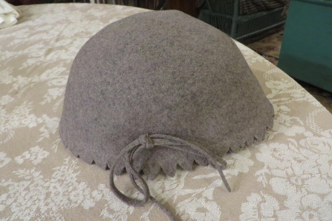 Ric Rac Rib Hat Vintage CLOCHE, Felted WOOL HAT