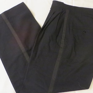 Antique boys Wool Military - Band Style Pants, Formal Pants - Side Stripe, Colonial 18th Century Reenactment Clothing for Boys - 29" Waist