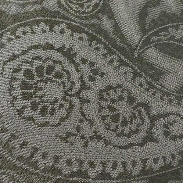 NOS TABLECLOTH - Paisley Print,  Dark GREEN,  101" by 62 1/2"  //  Extra Long Dark Green tablecloth  //  New Old Stock item, Never Used