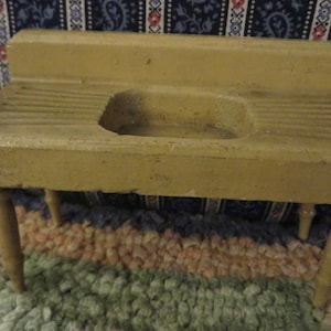 DOLLHOUSE KITCHEN SINK - Primitive  //  Miniature Sink for Dollhouse  //  Wood Doll House Furniture  //  Pretend Play