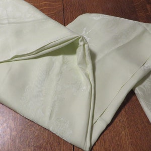 Tablecloth Large Dark Moss or Sage Green Tone on Tone Fabric Poly Cotton Rayon Blend Thanksgiving Tablecloth Rectangular by Belle Maison