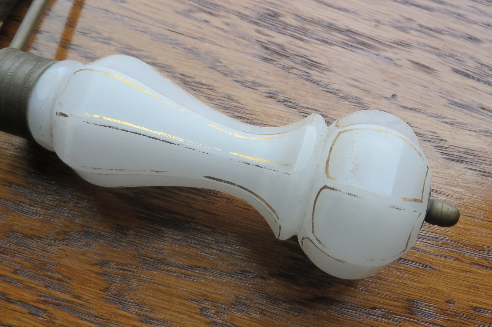 Victorian Antique BELL PULL With Glass HANDLE // Tapestry Etsy