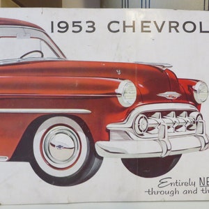 1953 Chevrolet Advertising Booklet, Pamphlet, Brochure   //  Vintage Car or Automobile Ads