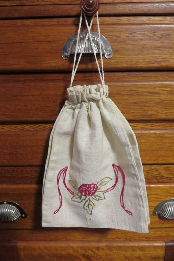 Linen Antique/Vintage Bag for Lingerie Travel or D