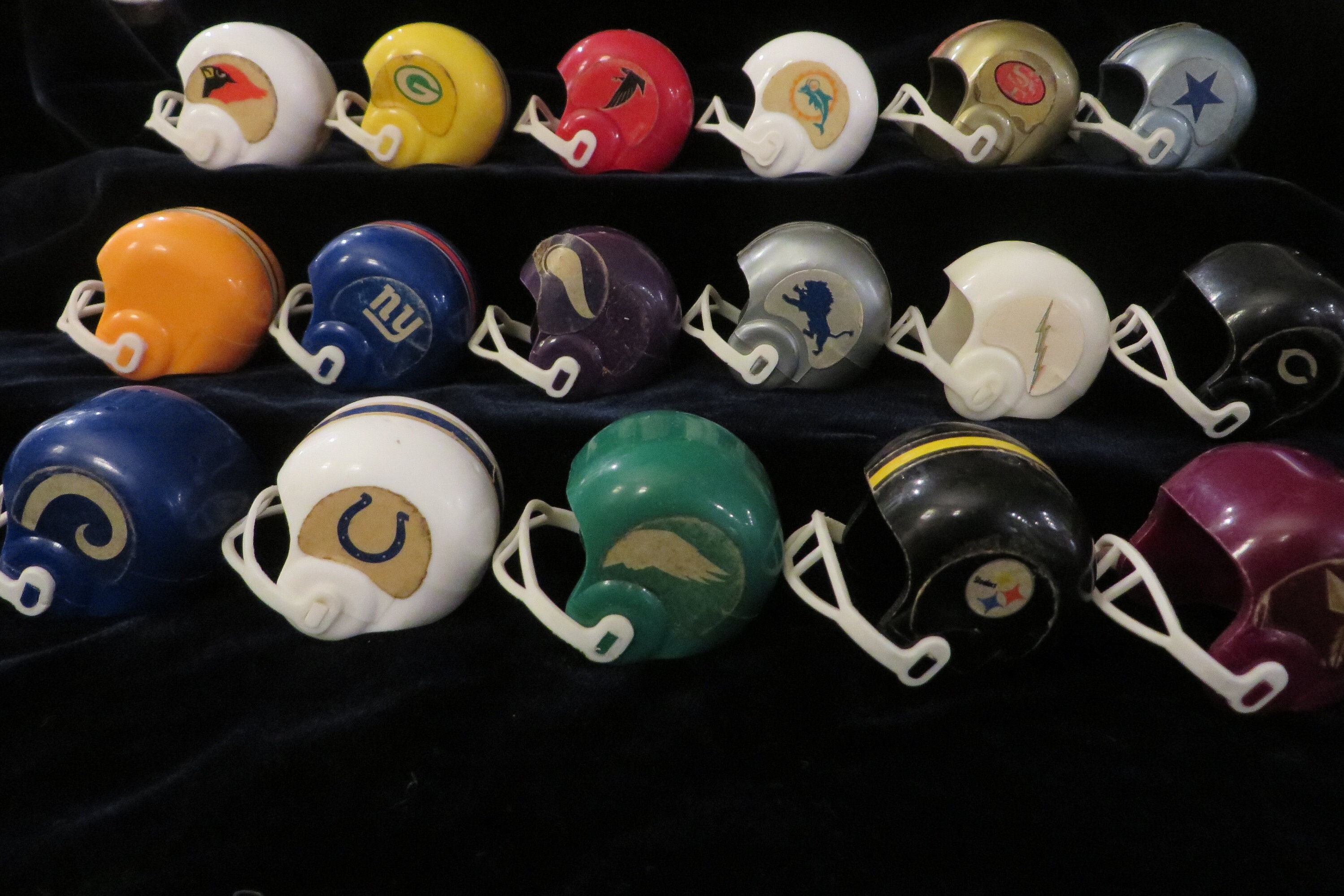 Vintage 1960s 70s Era FOOTBALL Helmets for NFL Teams // 16