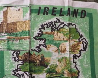 Irisches LEINEN HANDTUCH, Irland // Schlösser, Brücken, Küste und Leute // "Heirloom Irish Linen" // 70 cm x 50 cm breit