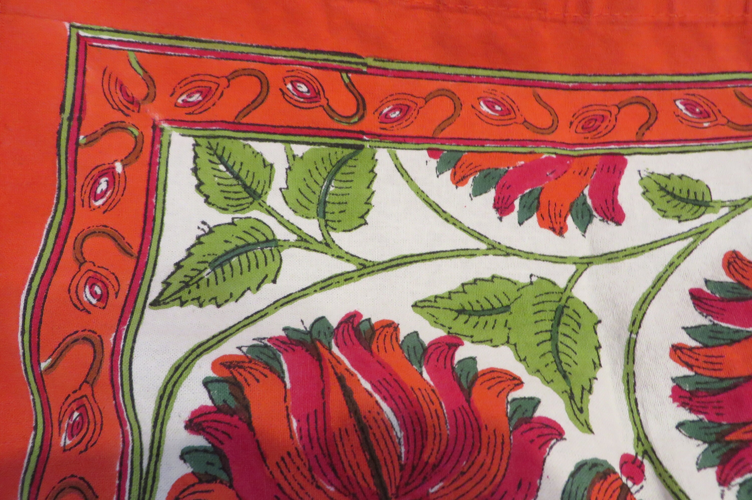 Cotton Kitchen Tea Towel // Made in India // Vintage Red Etsy