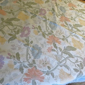 Vintage TAPESTRY Table Cover - Topper Cloth, Tablecloth - Looped FRINGE Beautifully Made - Thick, Quality Fabric, Fringed, Lined - 56&quot; x 53&quot;