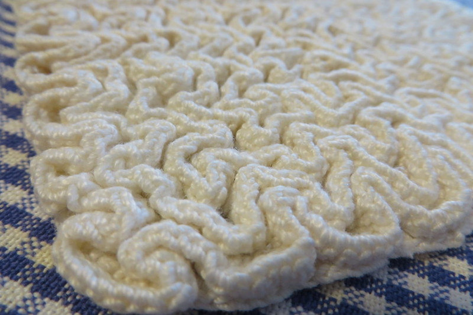 Hot Plate Pot Holder Crock Mat THICK HAND CROCHETED in White Etsy