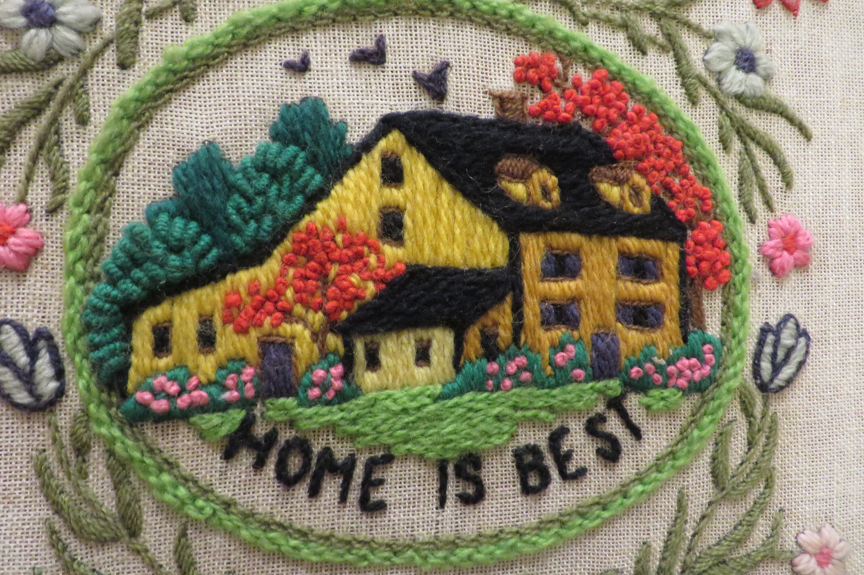 Custom House #157 Latticed Strawberries Crewel Embroidery Kit