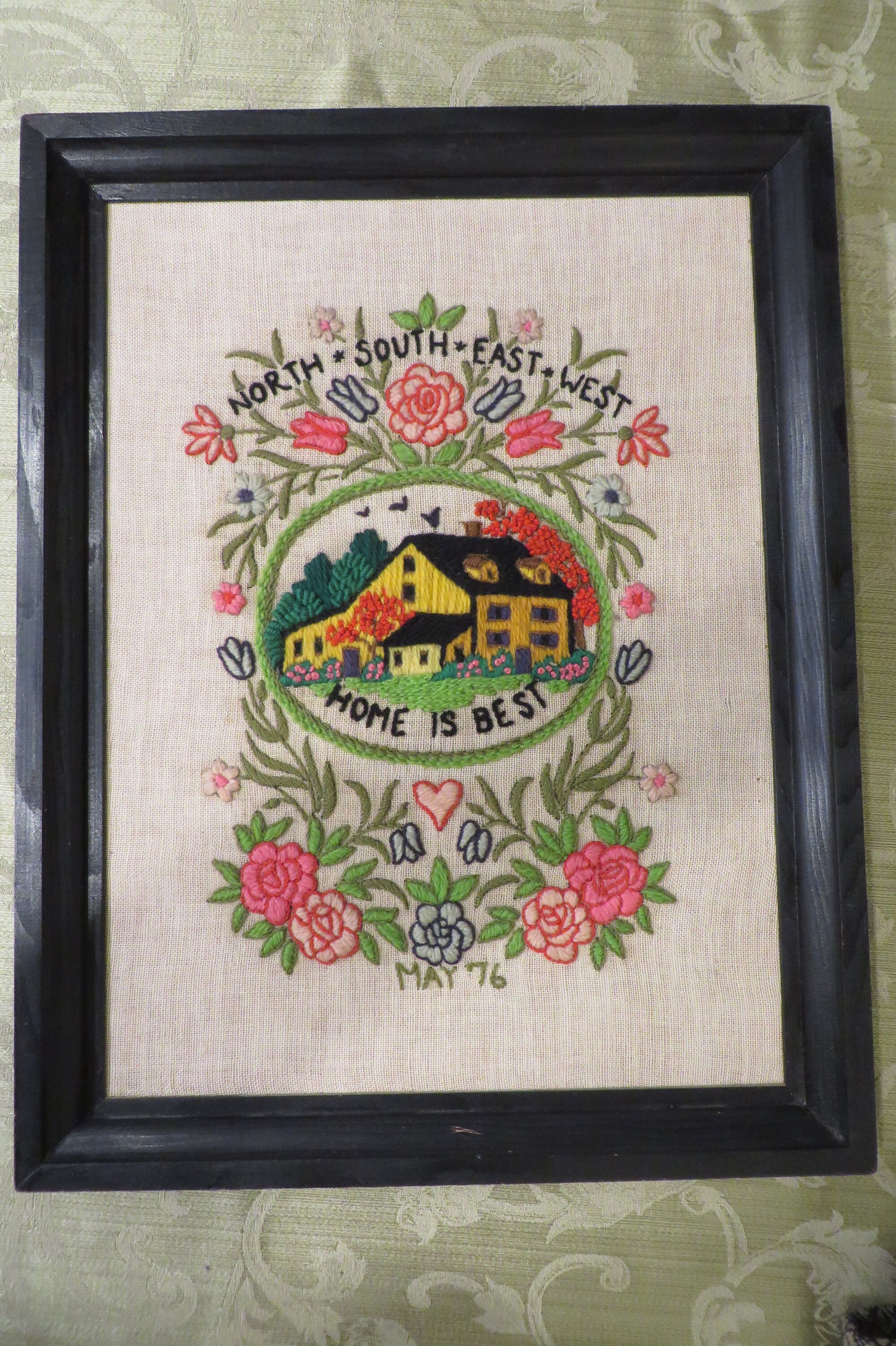 Custom House #157 Latticed Strawberries Crewel Embroidery Kit