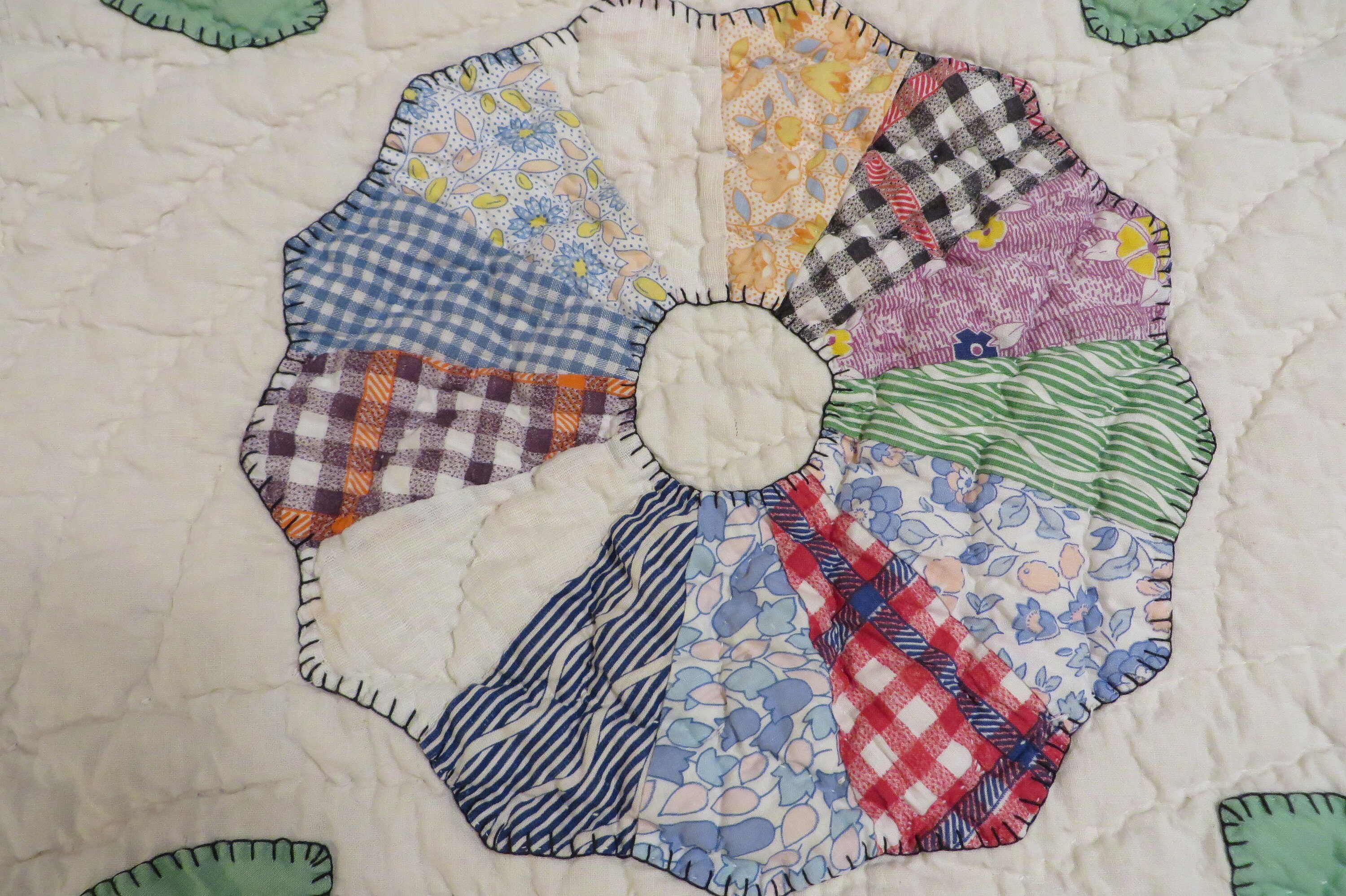 ヴィンテージキルト ドレスデン アンティークキルト·͜· ♡ アンティークキルトトップ ドレスデン - アンティークとテディベアの店