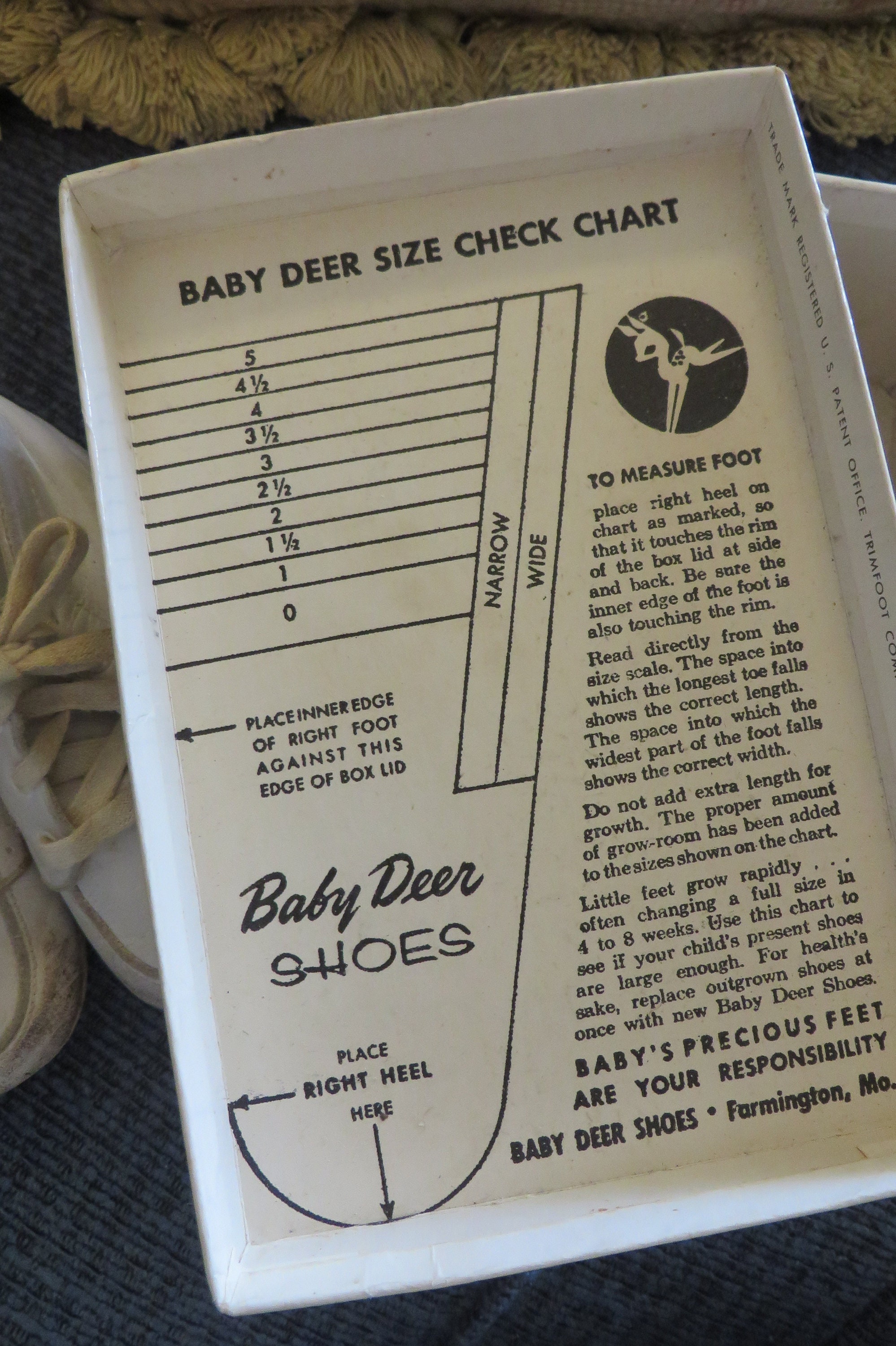 Vintage BABY SHOES Boxed in Original Packaging Brand baby Deer Size 3W Vintage Toddler Shoes Vintage Nursery Etsy