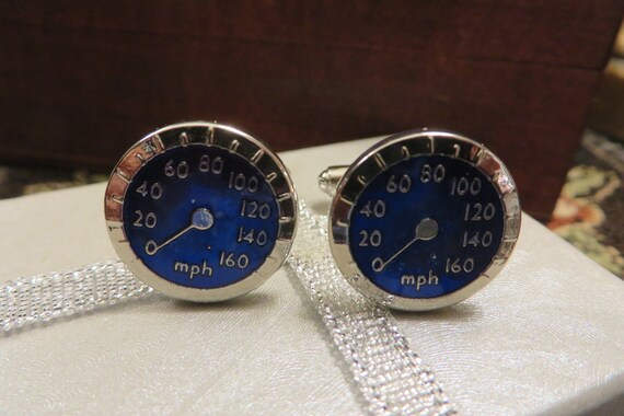 Vintage Speedometer CUFF LINKS - 0 to 160 mph   /… - image 4