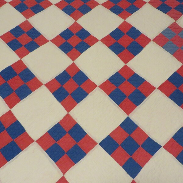Red White Blue Quilt Etsy