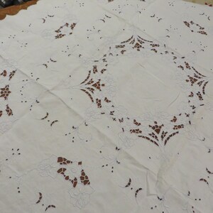 Tablecloth Large Dark Moss or Sage Green Tone on Tone Fabric Poly Cotton Rayon Blend Thanksgiving Tablecloth Rectangular by Belle Maison