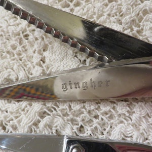 Vintage Gingher Sewing SCISSORS, Pinking Shears and Small Sewing Scissors // Sharp, Both Pairs Work Well // Vintage Scissors Pinking image 4