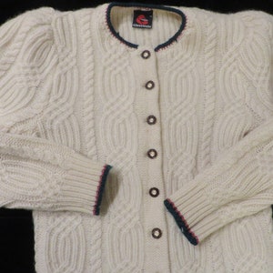 Vintage WOOL SWEATER, Girls or Ladies, Button Front  //  Giesswein, Austrian Made  //  See full Description for Size