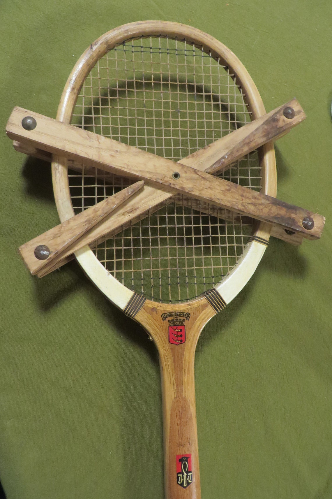 Antique TENNIS RACQUET Made by Laupheimer GERMAN Tennis Etsy